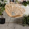 Baxton Studio Garan Modern Bohemian Natural Brown Rattan and Black Metal Accent Chair 211-12745-ZORO - alternate 1